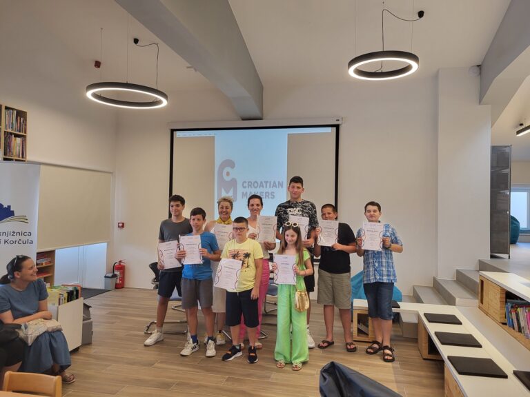 Dodjela priznanja učenicima za sudjelovanje u Croatian Makers ligi